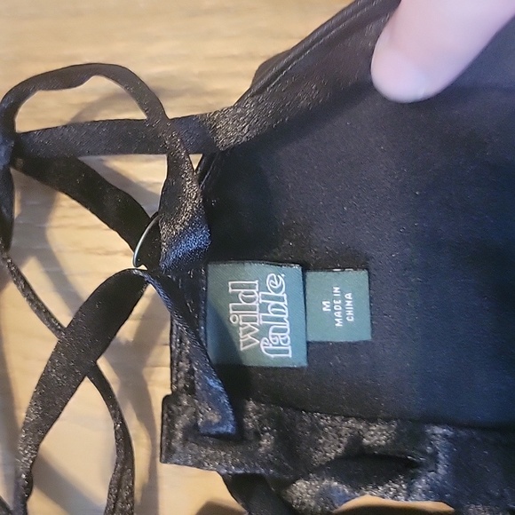 Wild Fable Black Corset Back Dress Size Medium - Picture 3 of 5